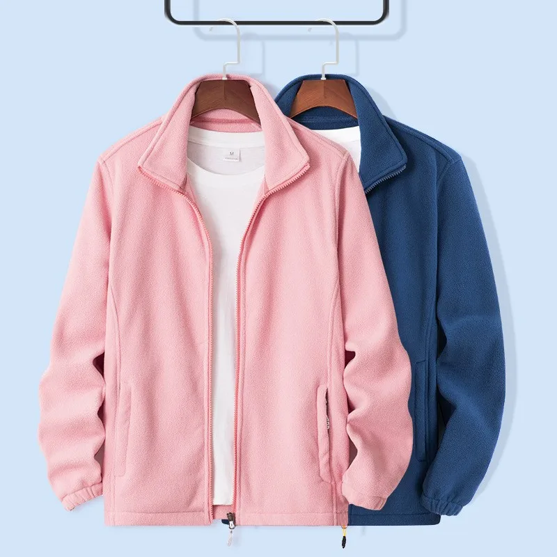 Plus Size Fleece Coats for Men Winter Spring Warm Casual Outdoor Sportswear Hiking Jogging Yoga Lady Cardigan jackets Chaqueta