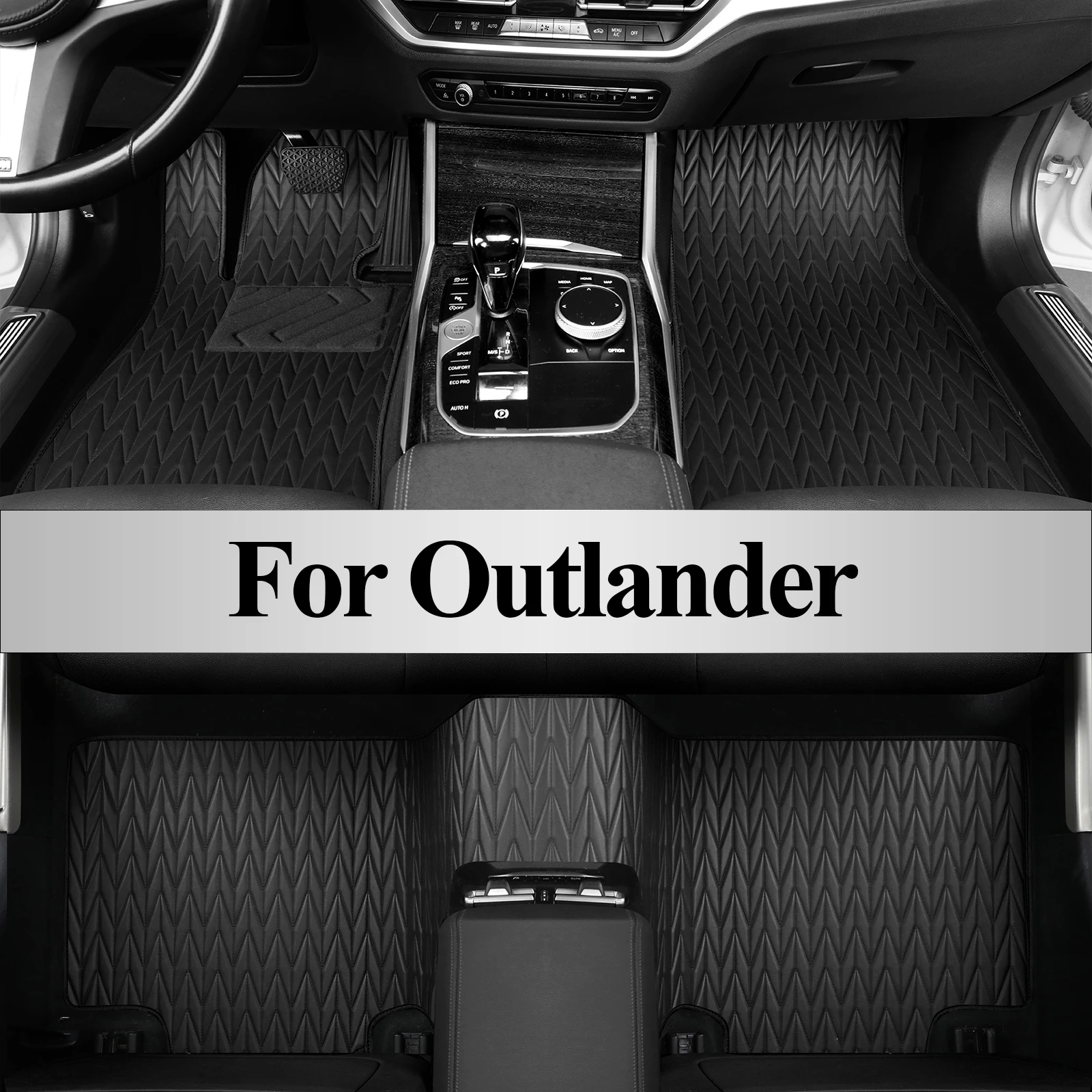 حصيرة أرضية سيارة مخصصة لميتسوبيشي أوتلاندر 2013-2021 غطاء السجاد مقاوم للماء عدم الانزلاق حامي الملحقات أجزاء