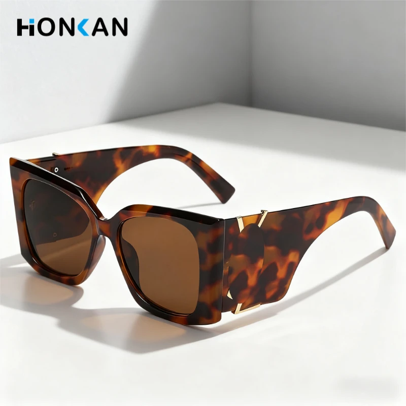 

Retro Oversized Frame Butterfly Cat's Eye Glasses Brand Design Sunglasses Summer Girl's Driving Sun Glasses Outdoor Women Female