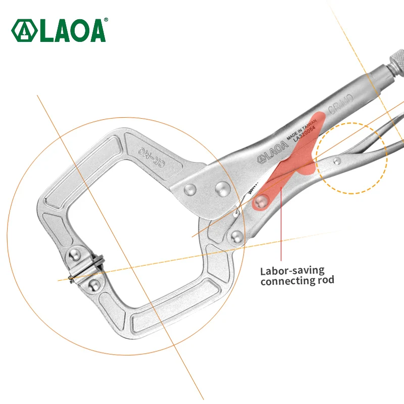 LAOA افتتاح كبير قفل كماشة C نوع كماشة قوية دوارة قطعة قدم الضغط في ماكينة الخياطة كماشة قوية المشبك اللوح النجارة تحديد أداة
