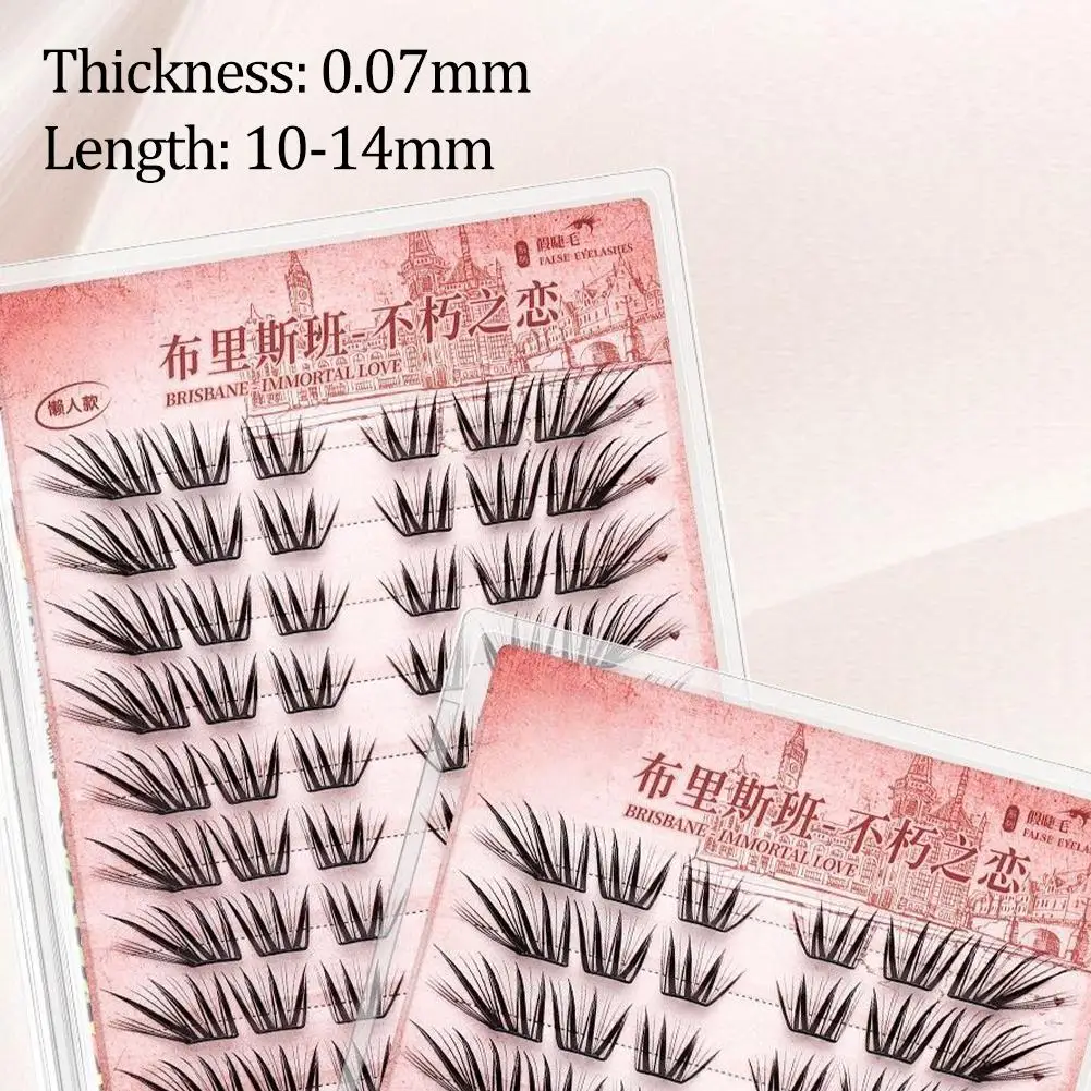 الثعلب العين تأثير الرموش الصناعية رقيق ثلاثية الأبعاد 10-14 مللي متر Wispy مجزأة جلدة لتقوم بها بنفسك تمديد مجنح لاش ماكياج المهنية