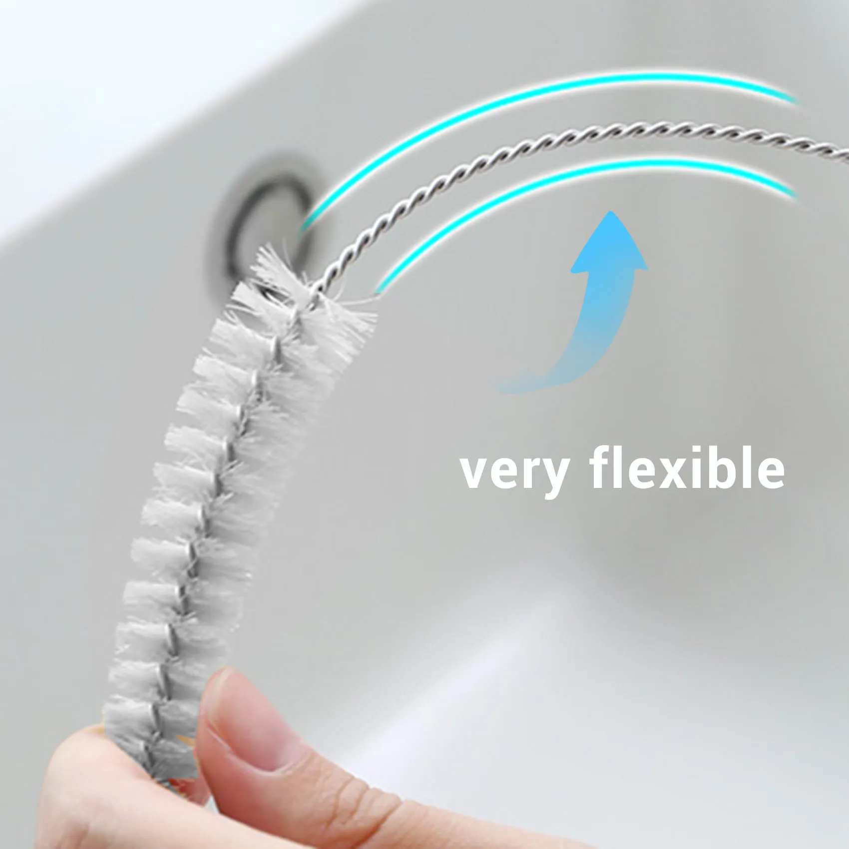 ABNP 10 Pcs 10mm Dia Chemistry Test Tube Bottle Nylon Washing Brush Tool White