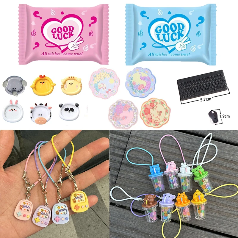 Mini consola de juegos/bebidas/accesorios de placa bolsa ciega decoración de casa de muñecas fiesta creativa juguetes para niños regalos sorpresa