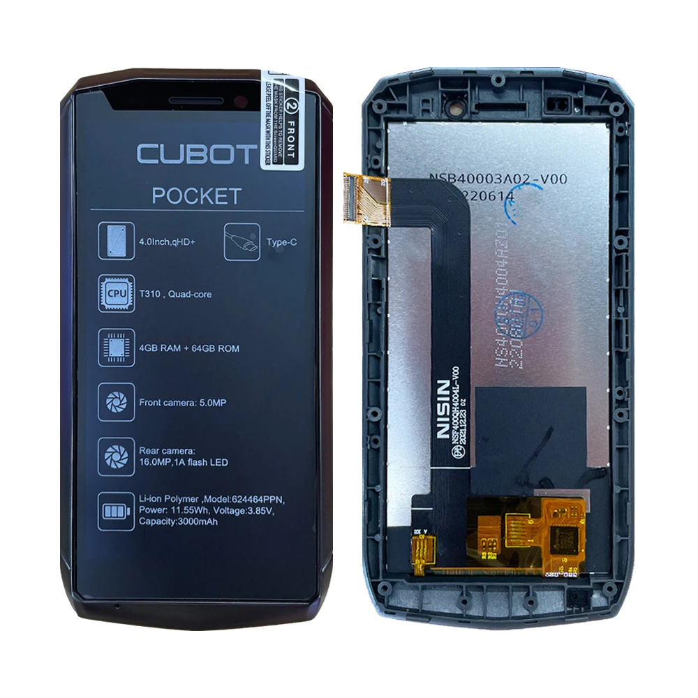 

Display Screen For Cubot Pocket LCD Display Panel Touch Screen Digitizer Assembly Replacement Parts