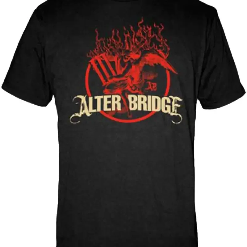 Official Alter Bridge Flames Adult T-Shirt - American Rock Band Tee
