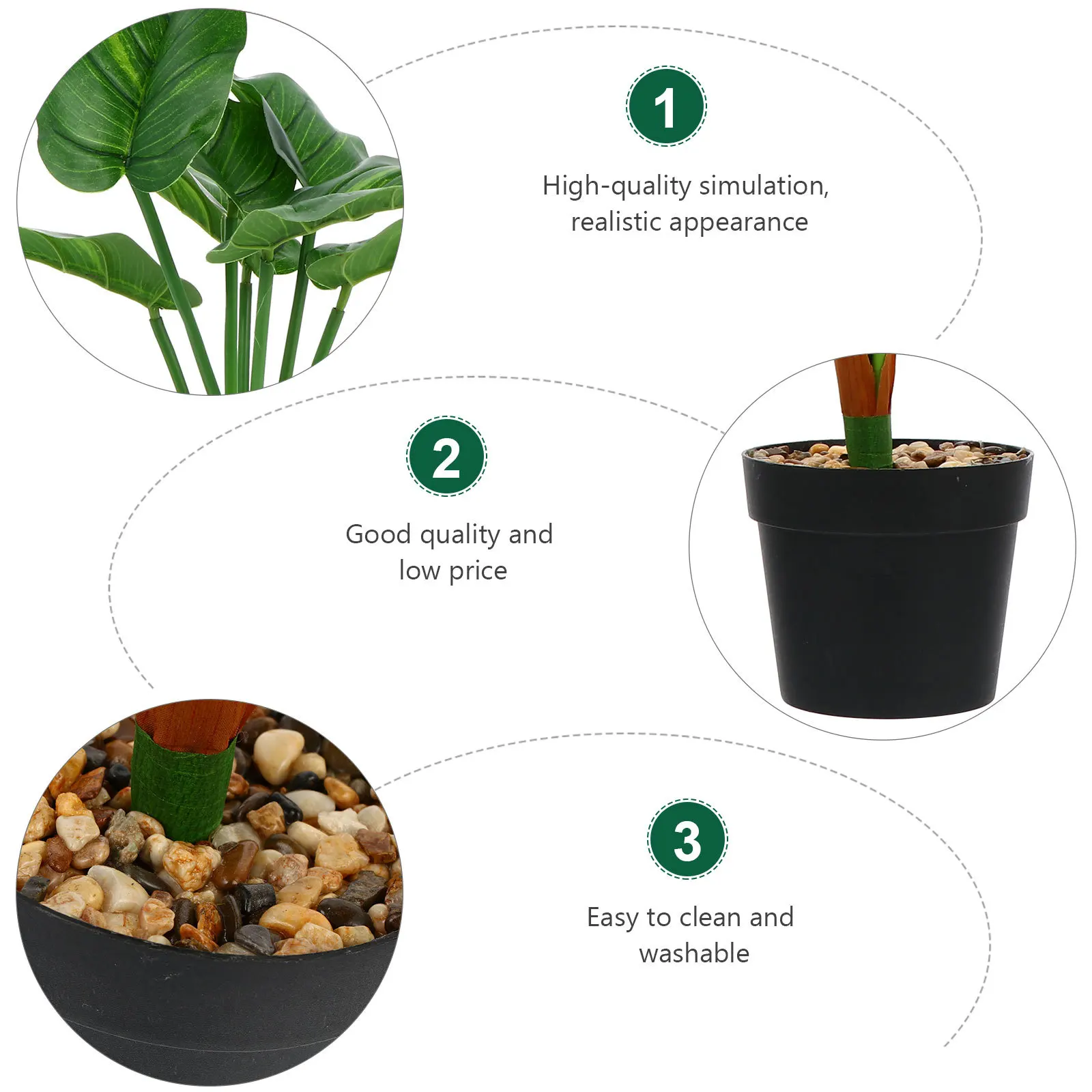 

Mini Simulation Potted Plant Artificial Green Plant Decor Fake Bonsai Ornament Home Desktop Decoration Realistic Colors