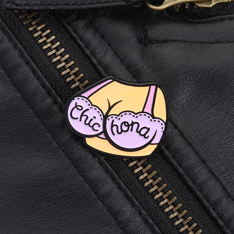 Latin Culture Pin Cartoon Chic Style Chic Hona Lingerie Design For Body Positive Latin Fashion Lovers Bag Jacket Cute Decor
