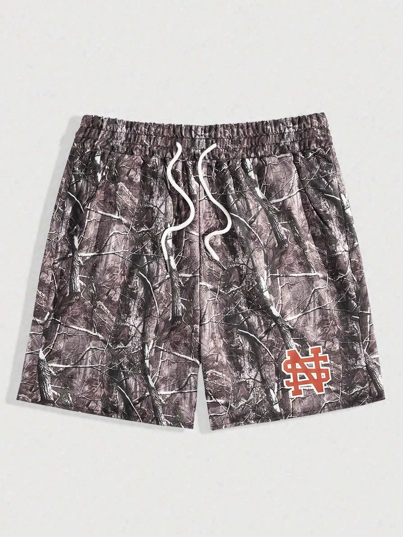 Zomer Dames Casual Strandshorts 3D Tak Print Modieuze Sportshorts Losse Sneldrogende Strandvakantie Shorts met Trekkoord