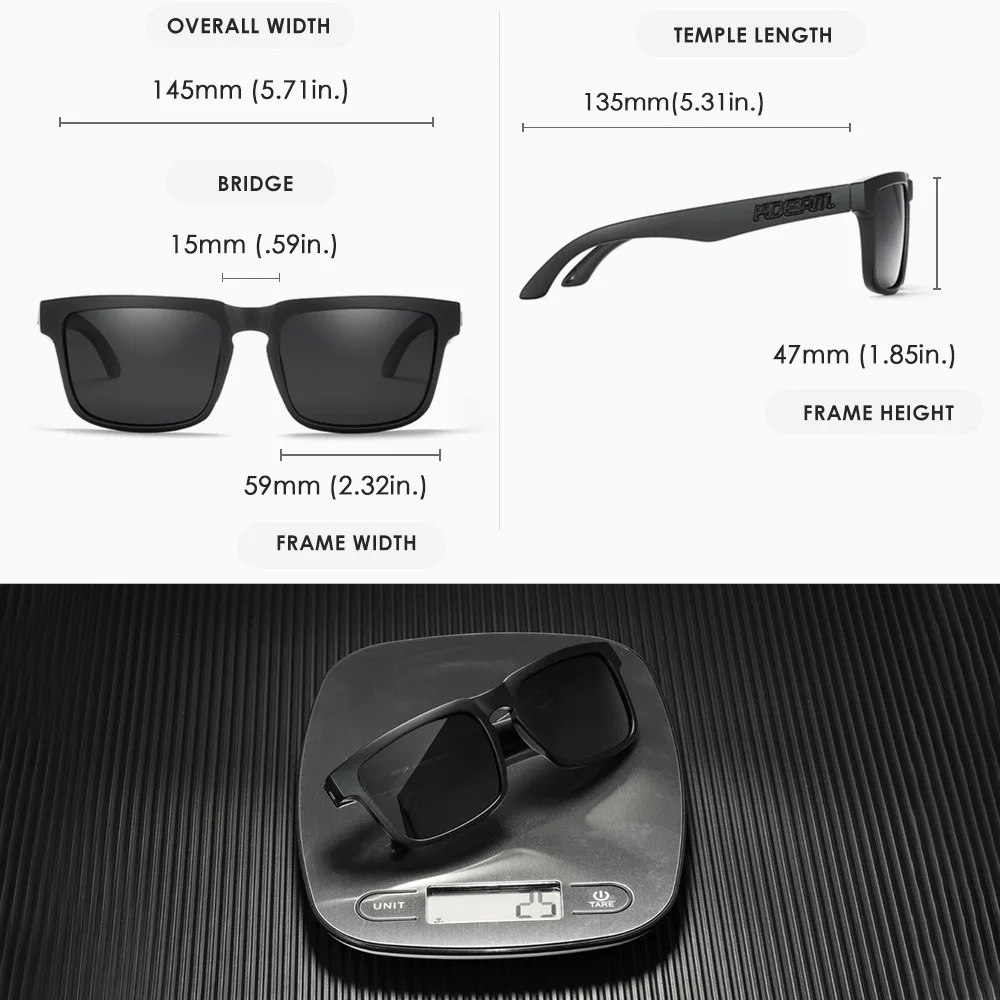 Kdeam 브랜드 하이 퀄리티 편광 선글라스, HelM 3D 로고, 여름 해변 운전 선글라스, 2024 신제품