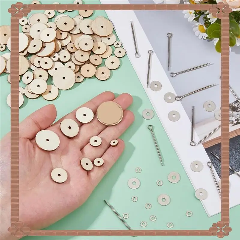 

24-часовая доставка, 180 шт., 8 размеров, деревянные диски для кукол и диски из волокна, 8-24 мм, вращающиеся кукольные шарниры, шпилька для куклы, сделай сам, ремесло