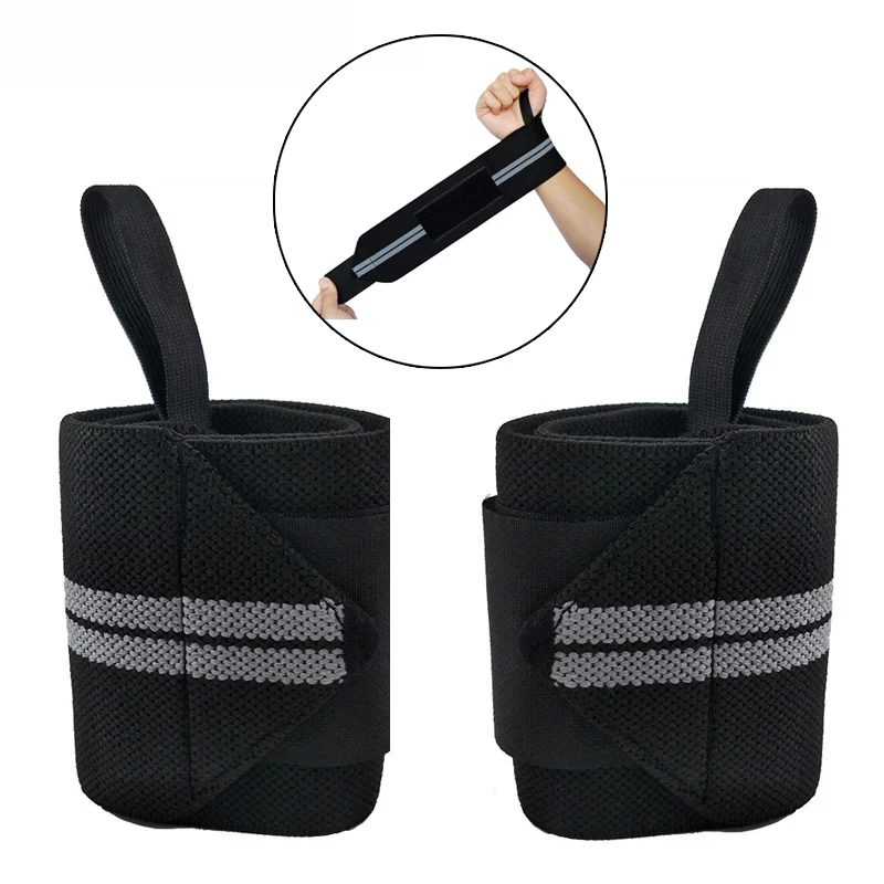 

2 PCS Wrist Wraps for Weight Lifting, Heavy Duty Wrist Support Brace for Gym Fitness Crossfit, Men & Women
