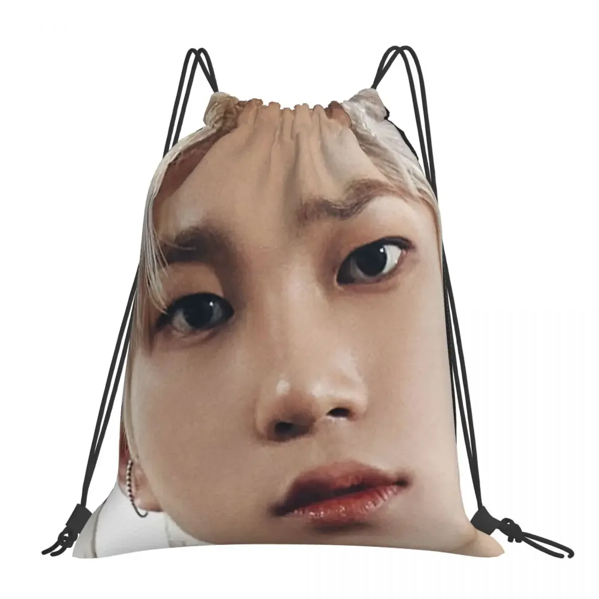 P1Harmony Theo Predebut Siren Backpacks Drawstring Bags Drawstring Bundle Pocket Sports Bag BookBag For Man Woman School