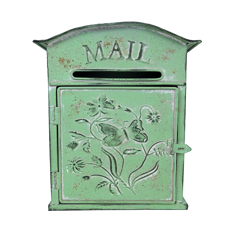 

Outdoor Wall Mounted Mailbox Metal Retro Post Leaving Message Garden Decoration Crafts Farmhouse Post