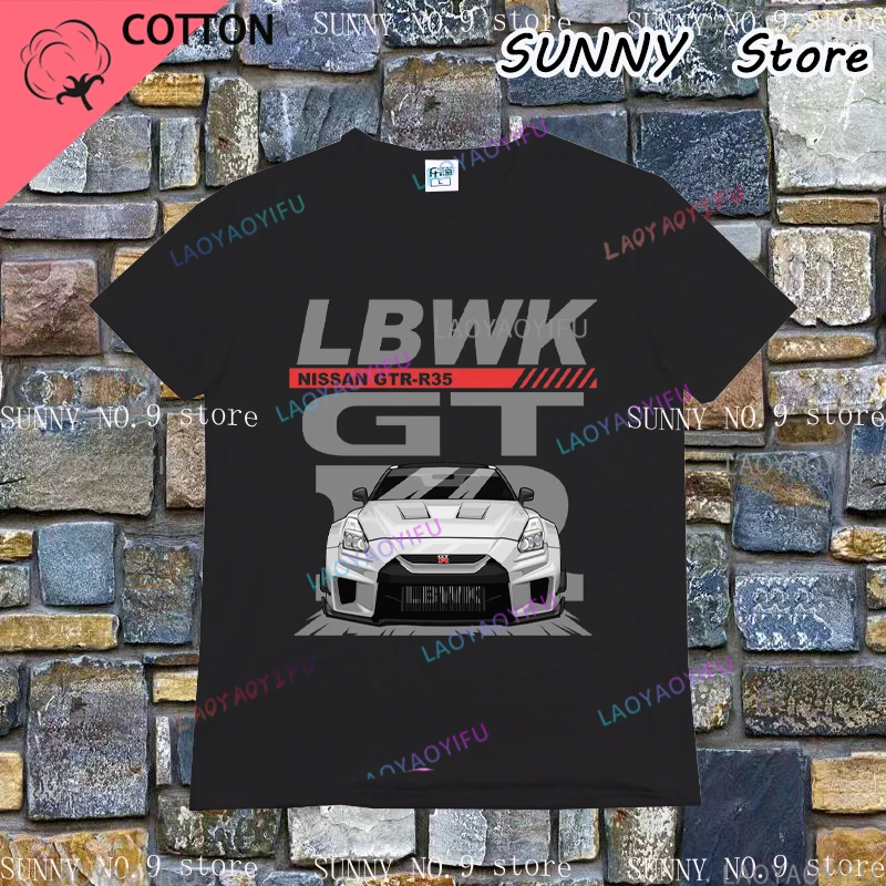 Japanese JDM  T-shirt Men's Harajuku T-shirt Unisex Hip Hop  JDM Car Print Harajuku T-shirt