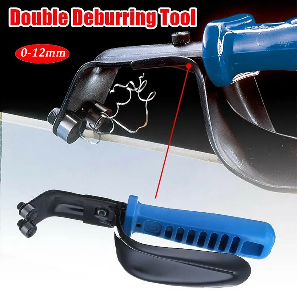 DB1000 Sheet Metal Deburring Tool Double Burr Knives Trimmer Rotates Pushes Countersink Cutter 0-12mm Range N80 Blades