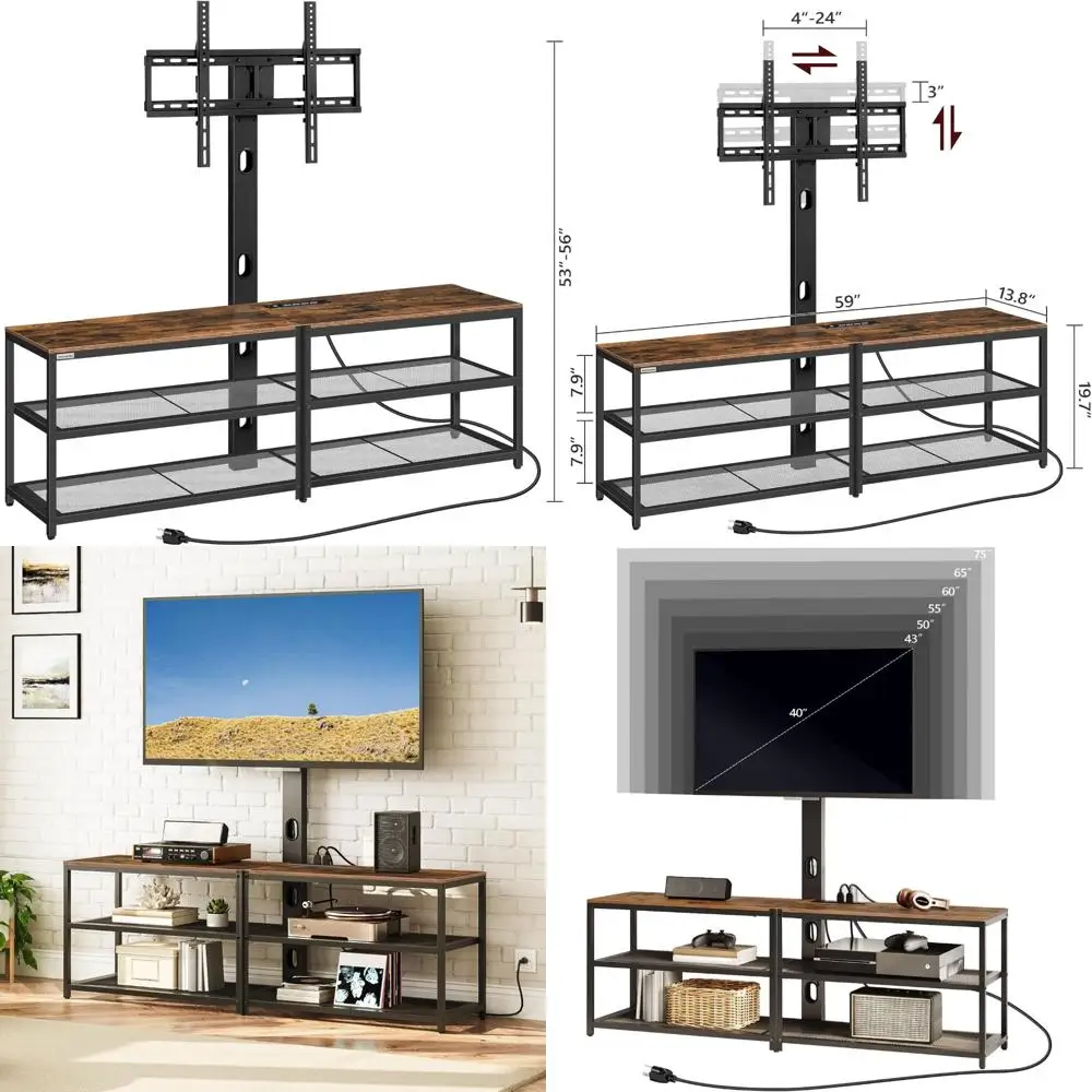 59" Tv Stand With M… - image