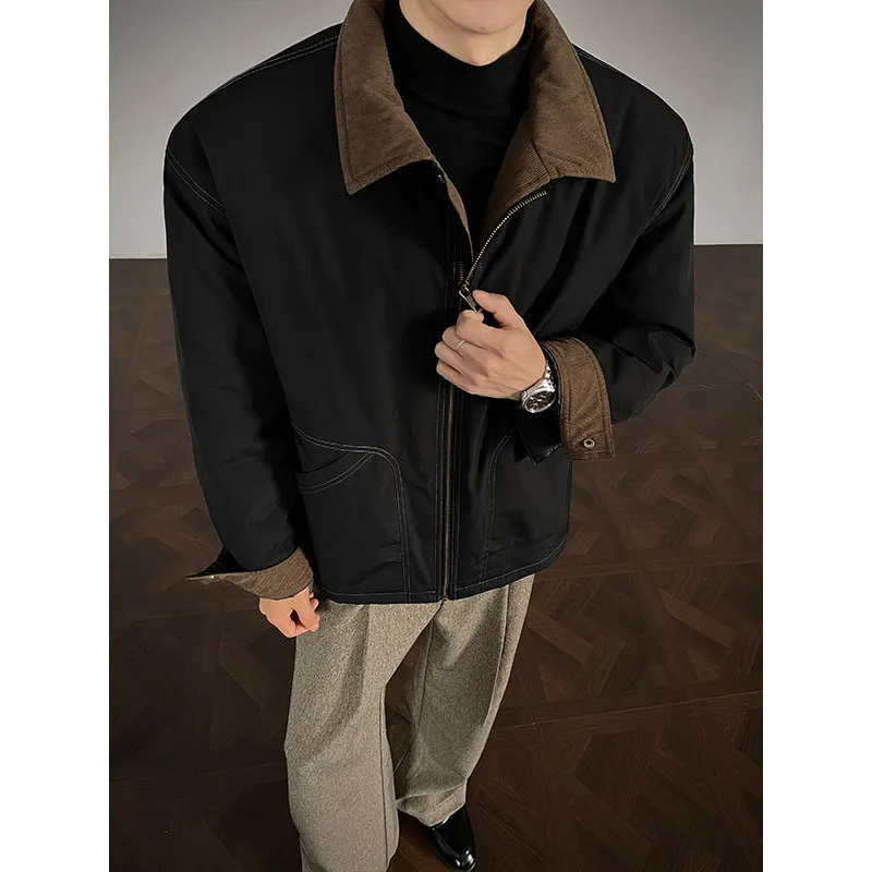 

Мужская хлопковая куртка American Style с воротником, теплая, уличная, зимняя, новинка, повседневная, Cleanfit, из полиэфирного волокна