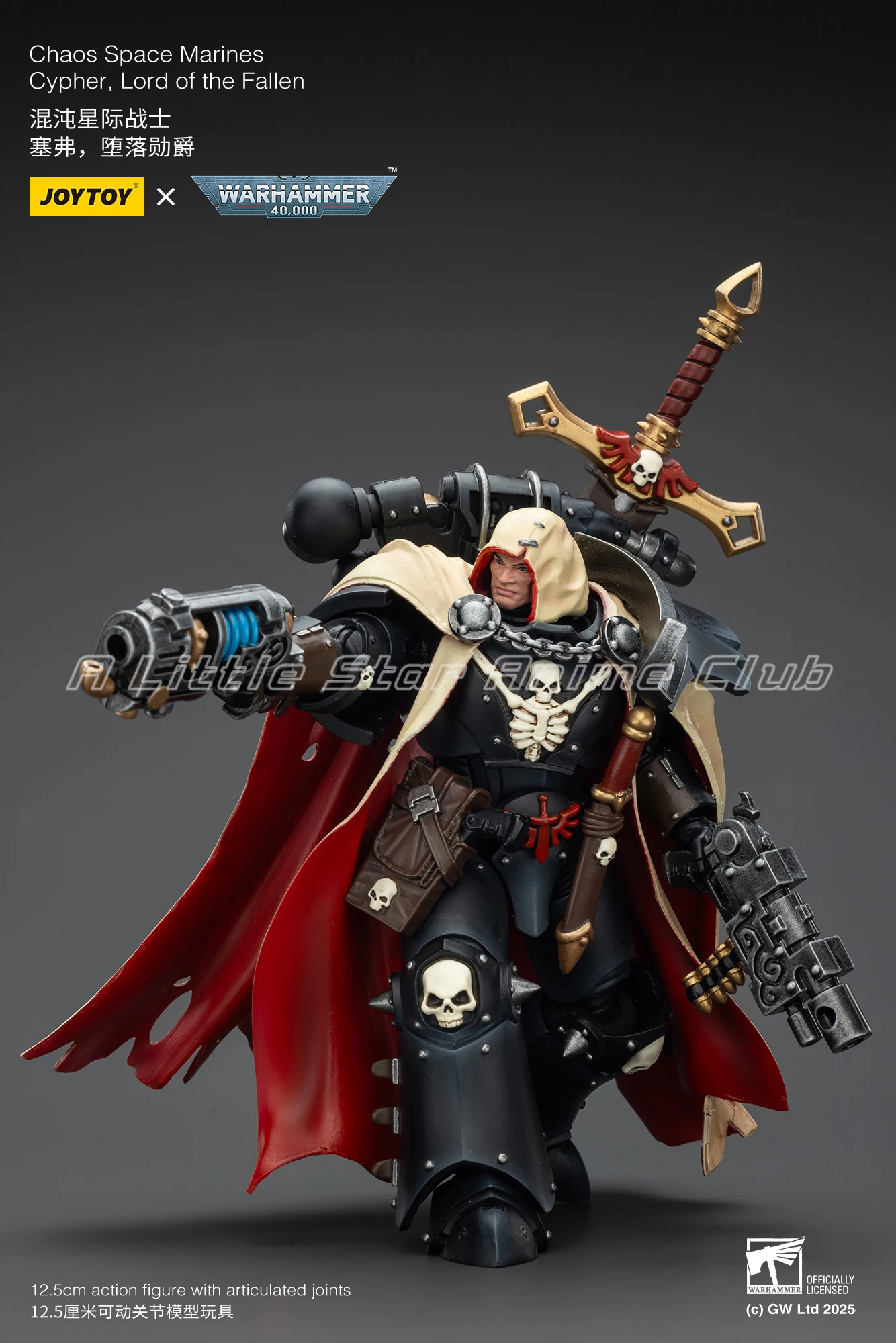 

【Pre Sale】Original JOYTOY 1/18 Action Figure Warhammer 40000 Chaos Space Marines Cypher Lord of The Fallen Model Toys
