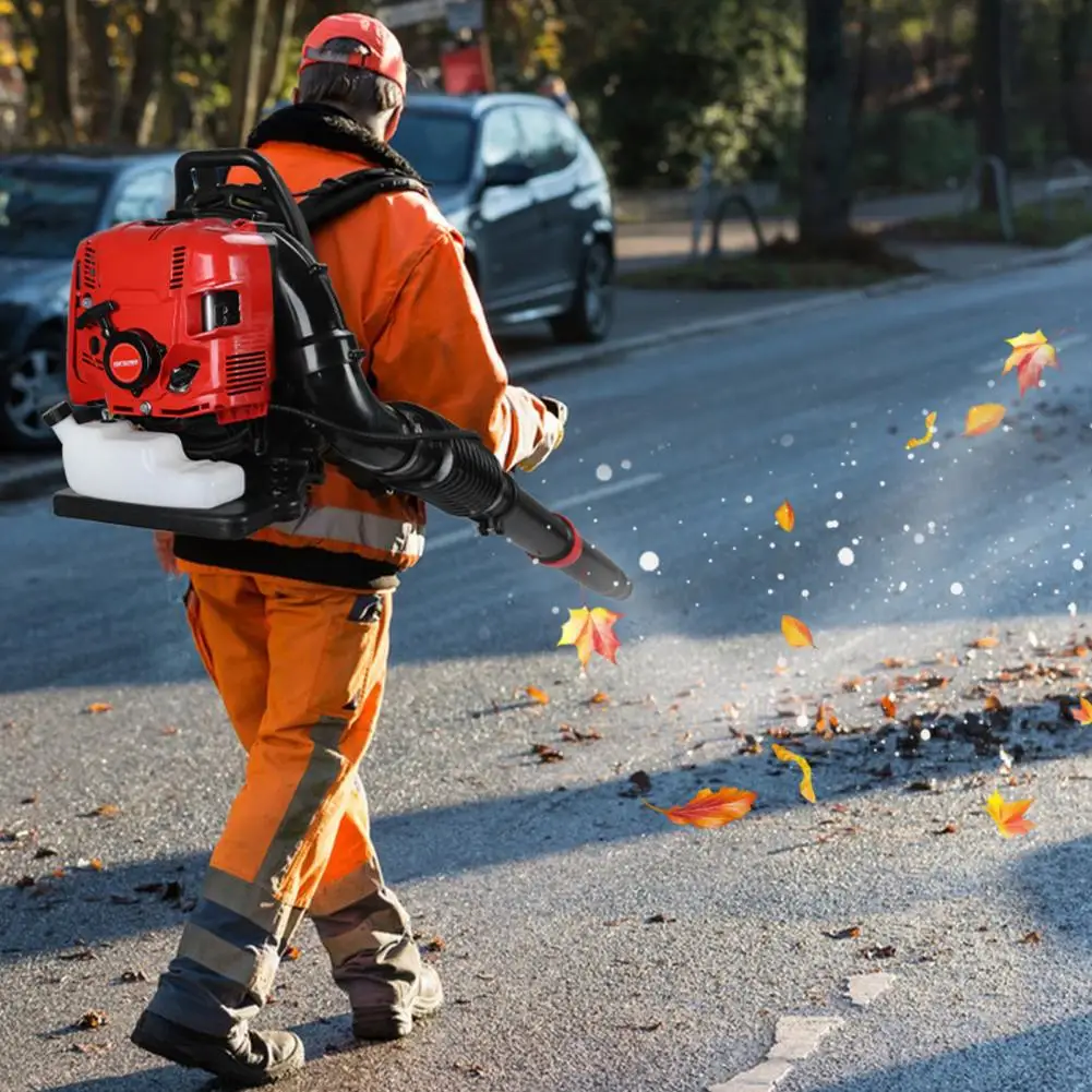 Leaf Blower 75.6CC 4-Stroke Backpack Gas Leaf Blower Snow Blower, Up to 900 CFM and 210 MPH, Variable Speed, Cruise Control