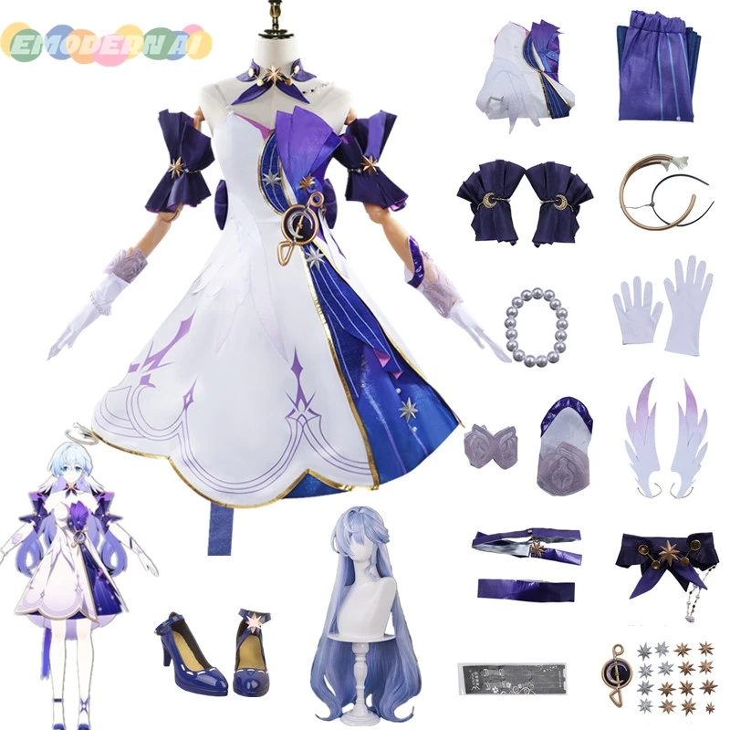 

Robin Anime Game Honkai Star Rail Cosplay Costume Clothes Shoes Uniform Idol Singer Brother Sunday Halloween Party Woman Prop