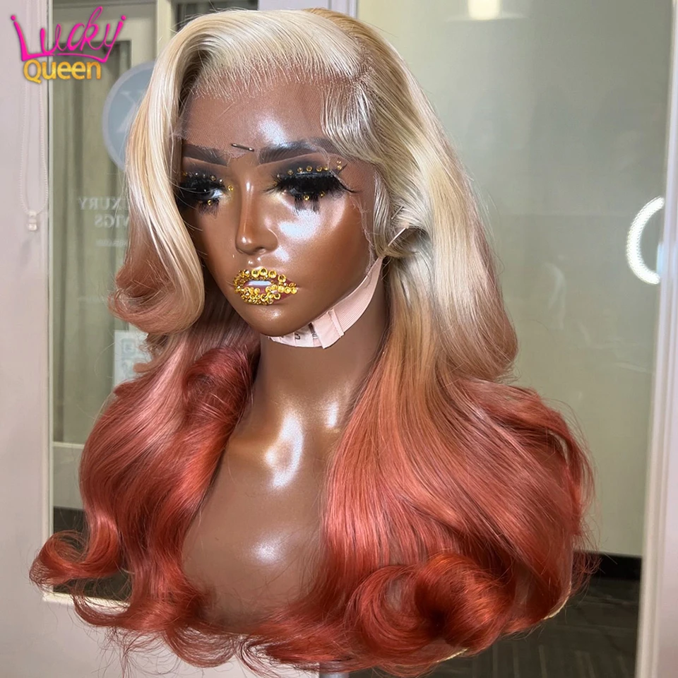 

Ombre Lace Front Wig Human Hair 613 Ginger Ombre 13x4 Body Wave Lace Front Wig Human Hair Pre Plucked With Baby Hair for Women