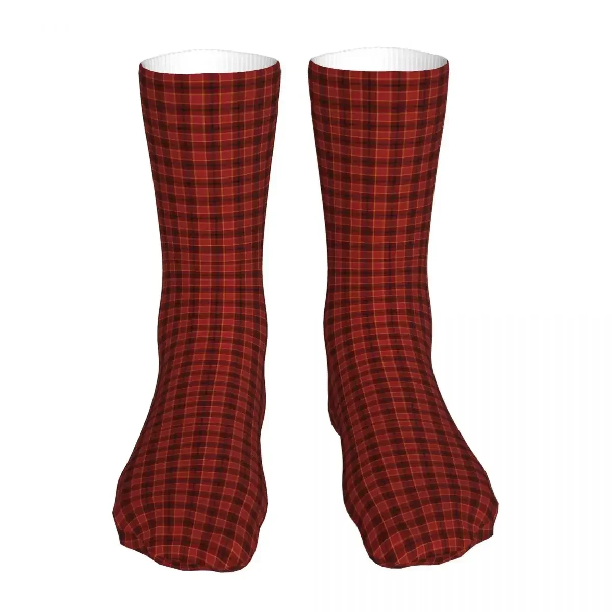 Men Cycling Plaid Red Christmas Socks Cotton Harajuku Retro Women Sock