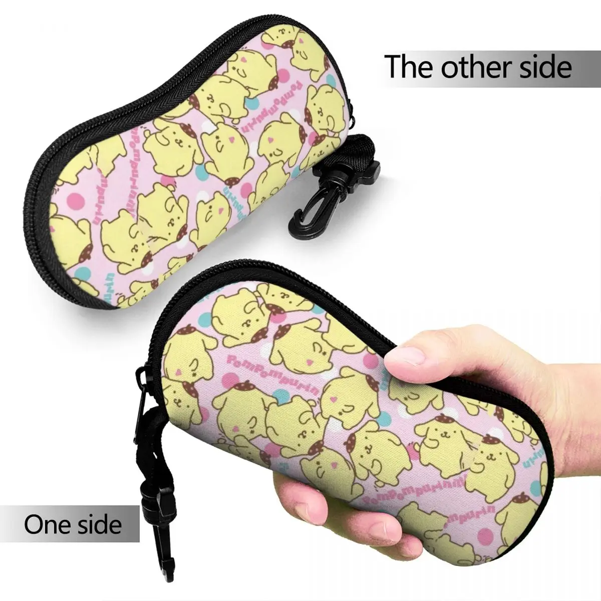 Pom Pom Purin Pattern Glasses Case Lightweight Accessories Dog Cartoon Glasses Protector Office Eyewear Container