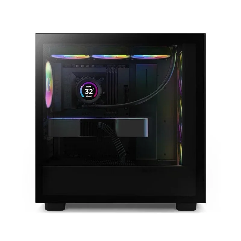 Best Price Computer Case NZ-XT H7 Flow RGB Mid-Tower with RGB Fans Support ATX / Micro-ATX / Mini-ITX Desktop Gaming PC Case