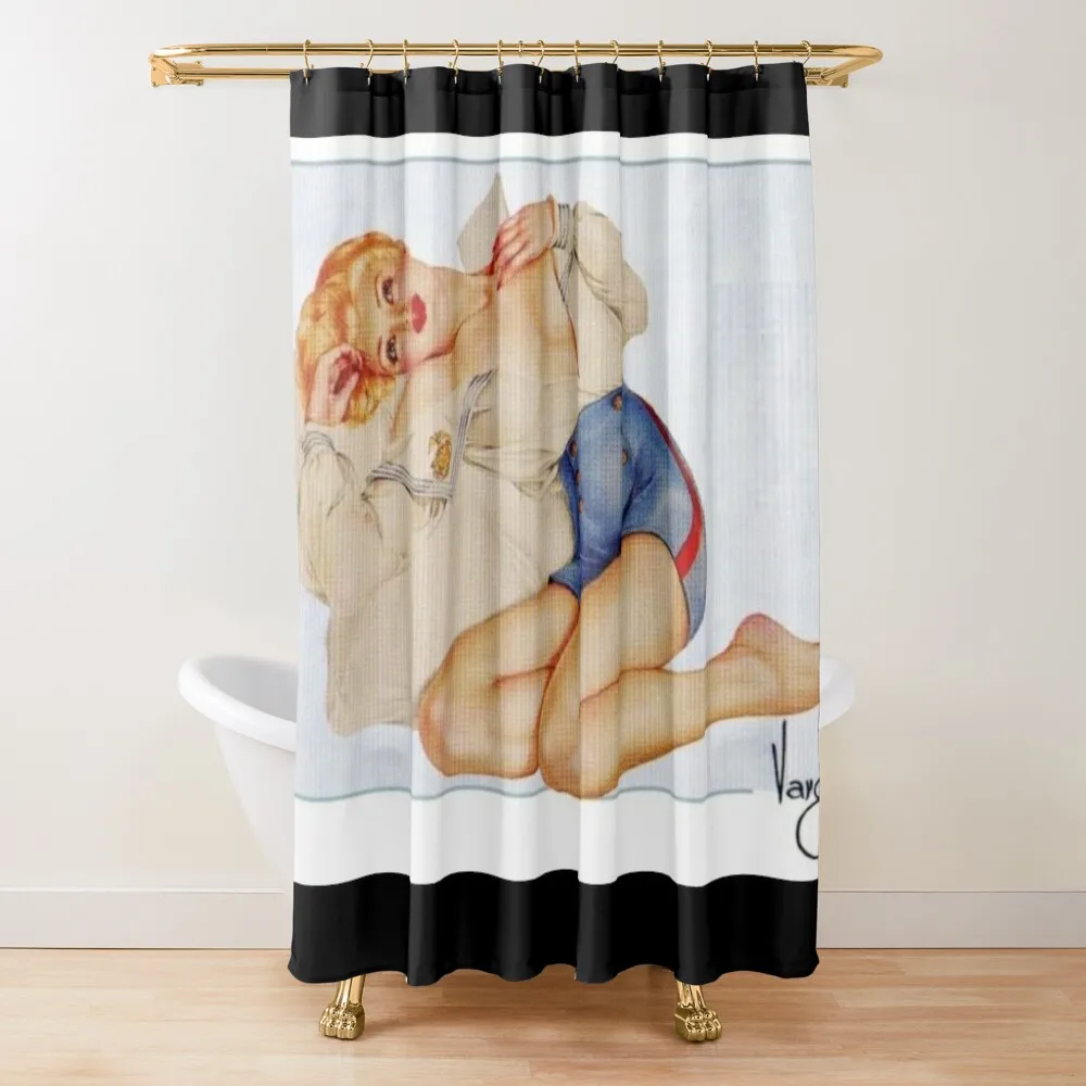 

Pin up girl 9 Shower Curtain Shower Bathroom Cover Waterproof Shower And Anti-Mold Elegant Bathroom Curtain