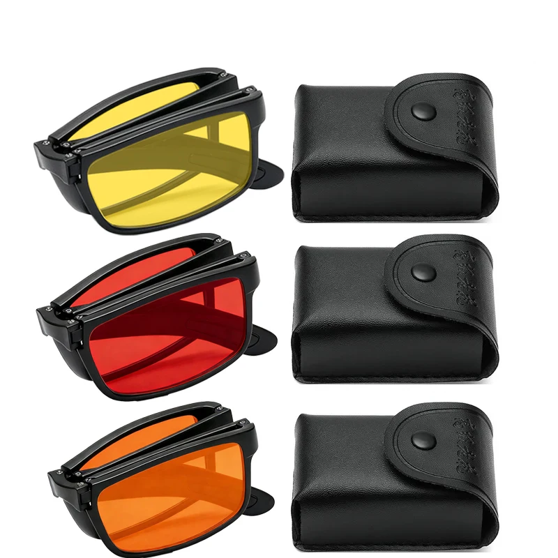 

Men Women Folding Sunglasses with Box Unisex Fashion Portable Sun Glasses Male Trendy Vintage UV400 Protective Eyeglasses