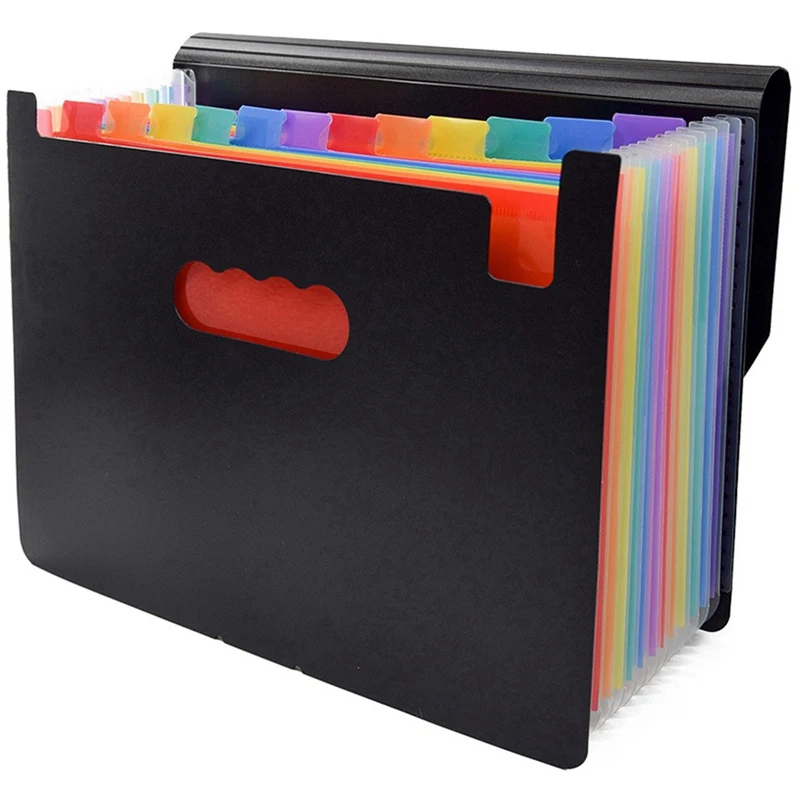 1 PCS 24 Pockets Expansion Folder Rganize Portable Business File Office Supplies File Rack PP