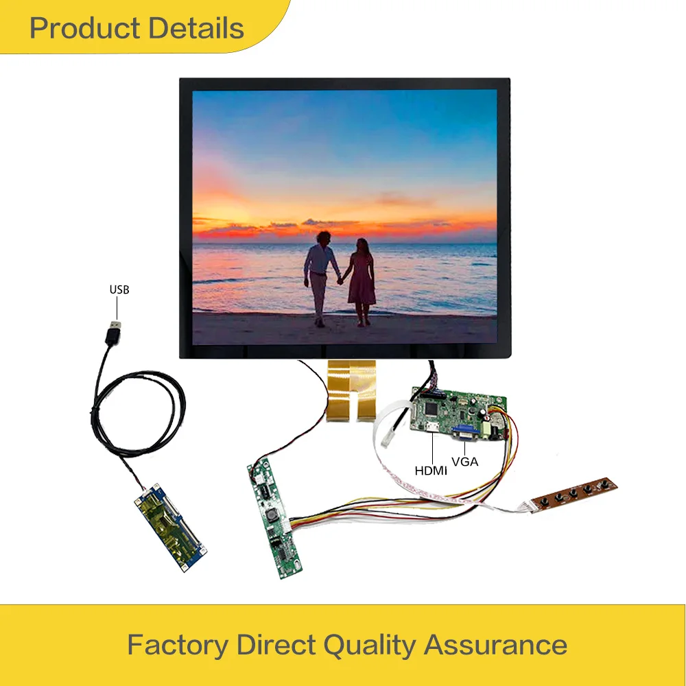 LESOWN modulo Display da 19 pollici Ultra largo originale risoluzione 1280x1024 IPS Touch HDMI VGA LCD Sub schermo secondario per Windows