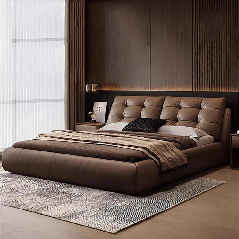 

European Luxury Bed Design Bedroom Double King Size Children Bed Platform Space Saving Letto Matrimoniale Lounge Suite Furniture