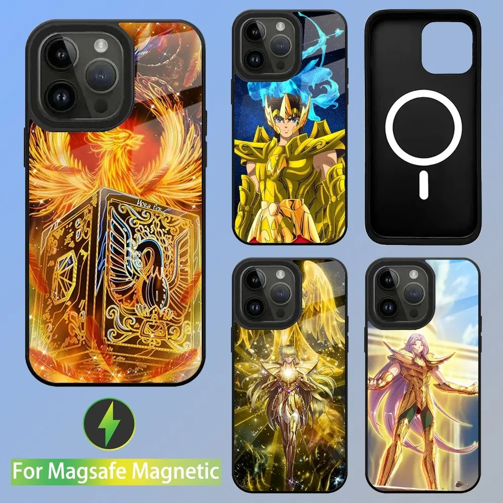 Saint Seiya Knights Of The Zodiac Phone Case For iPhone 15,14,13,12,11,Plus,Pro,Max Mini Magsafe Magnetic Wireless Charging