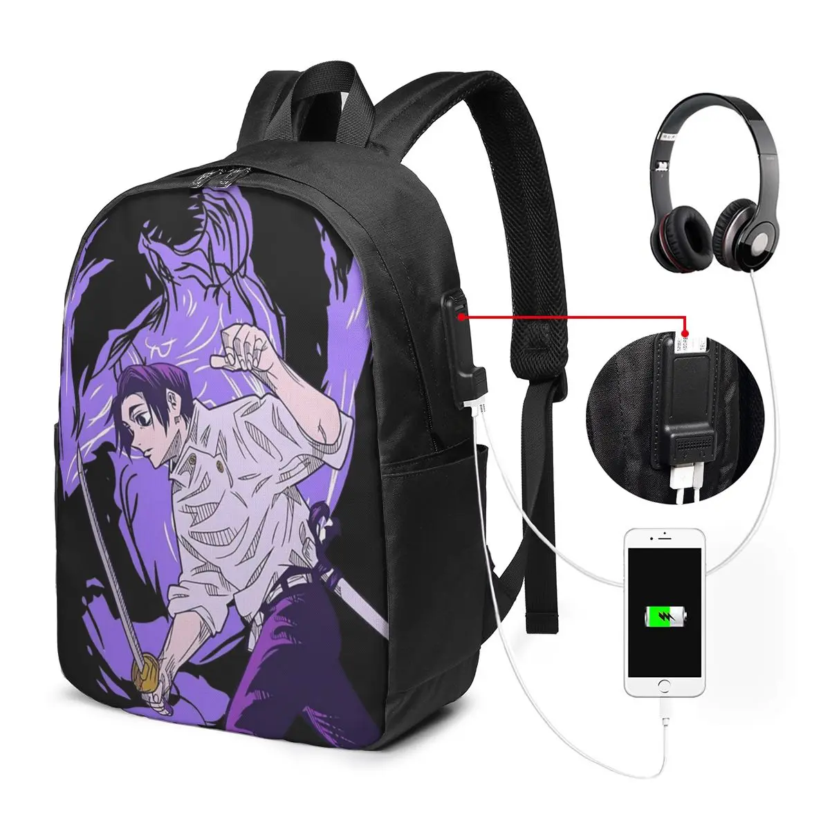 Jujutsu Kaisen Anime Yuta Okkotsu Backpack Travel Notebook Bag Computer College Student School Bag Laptop Shoulder Bags