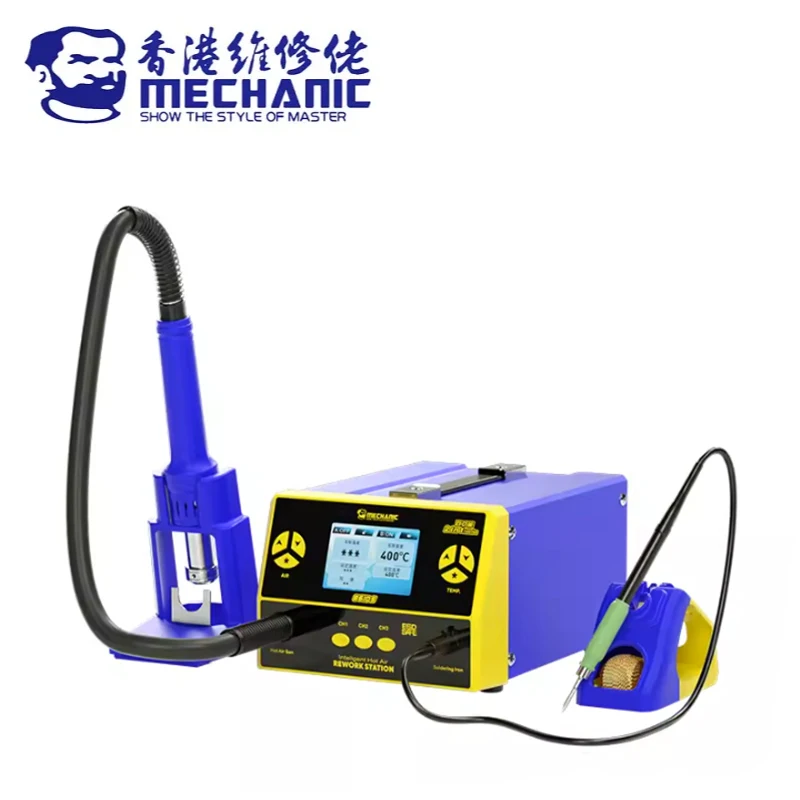 

MECHANIC 861DS 2in1 Dual Welding Station 1000W Induction Dormant Wind Gun Electric Soldering Iron Rework Repair Station Tool