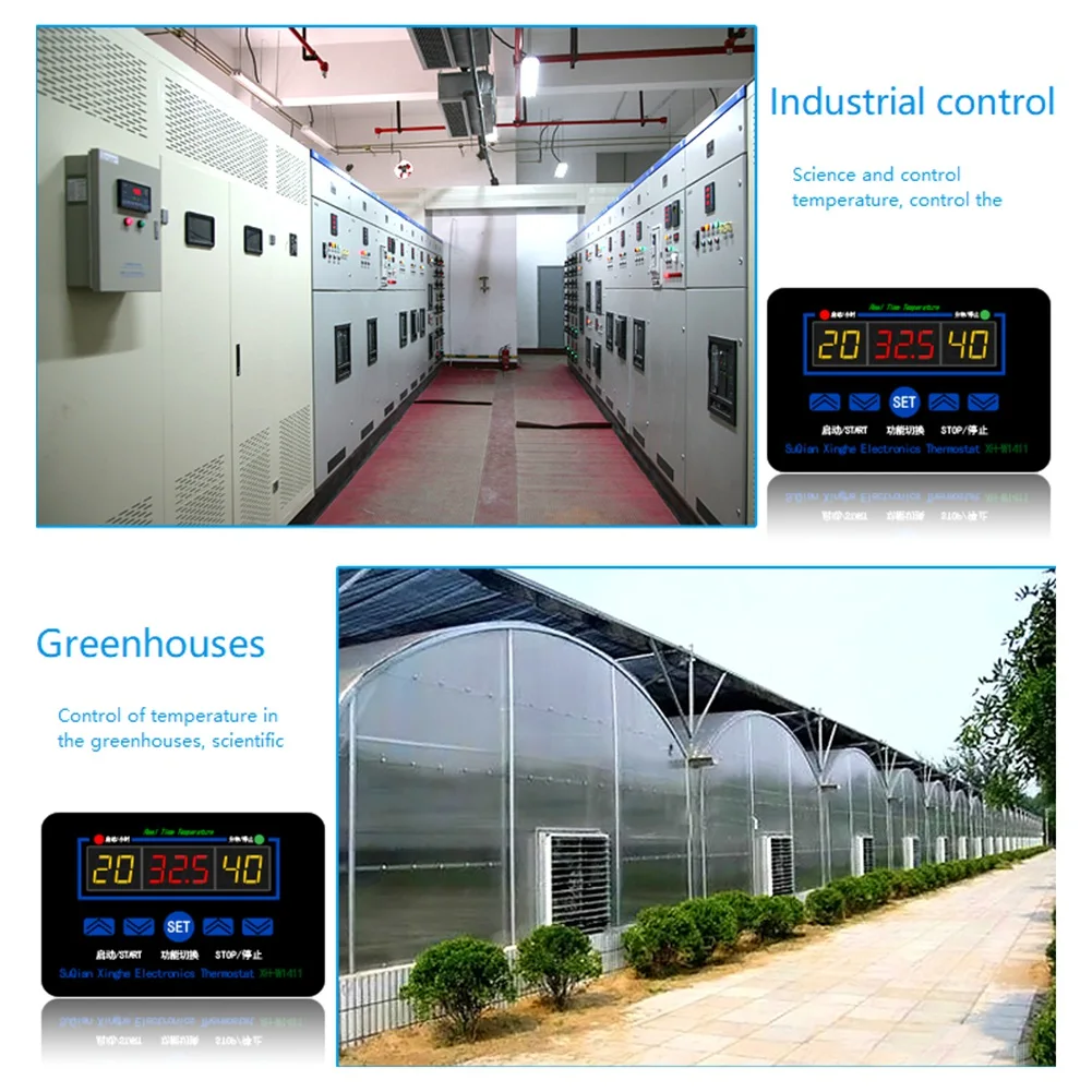 1 Buah W1411 10A LED Sensor Sakelar Kontrol Termostat Termostat untuk Rumah Kaca Peternakan 12V