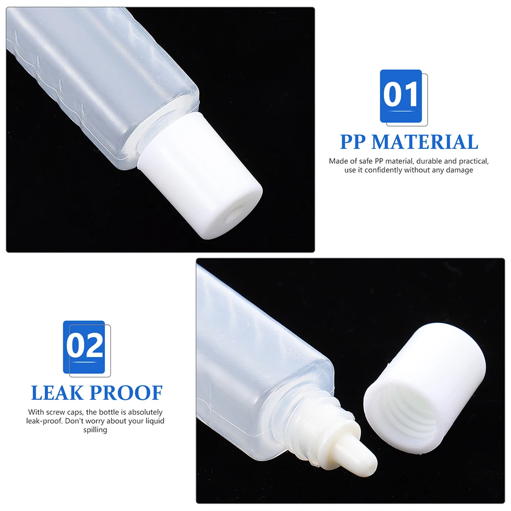 

Portable Bottles Mirror Box Accessories 10ml White Plastic Containers Travel Small Leak Proof Mini Bottle Storage