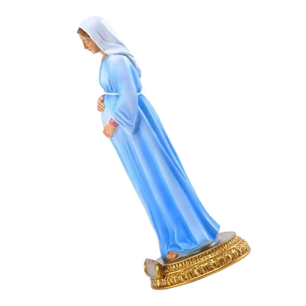 

1Pcs Resin Mary Statue Ornament Religious Decor for Home Church Desktop Catholicism Adornment Creative Virgin Craft