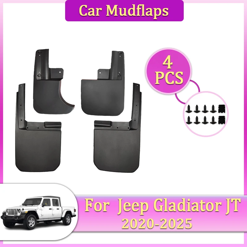 

For Jeep Gladiator JT 2020 2021 2022 2023 2024 2025 Car Mudguards Parts Mudflaps Fenders Flare Covers Guard Auto Mud Accessories