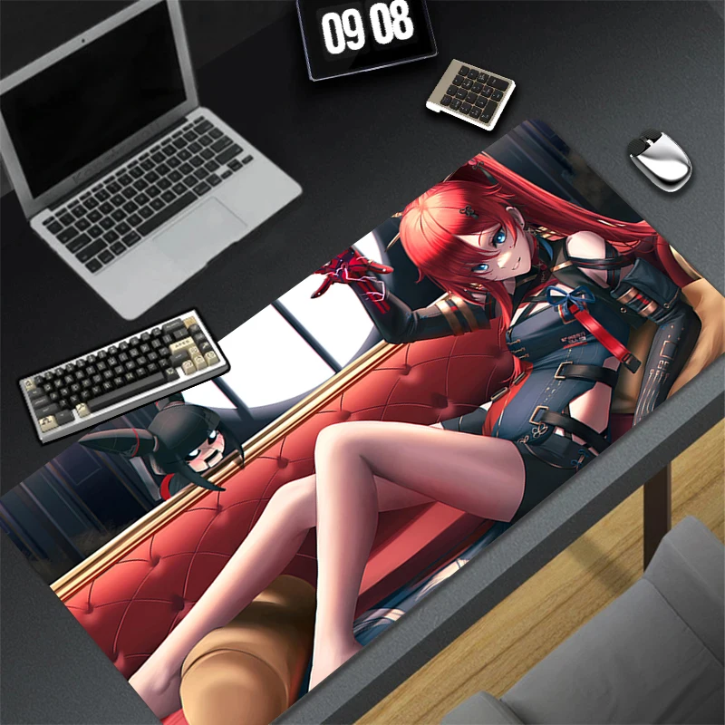 Computer Gaming Accessories HD Mousepad W-wuthering Waves Yinlin Office PC Mouse Pad Keyboard Pad Desk Decoracion Anime Desk Mat