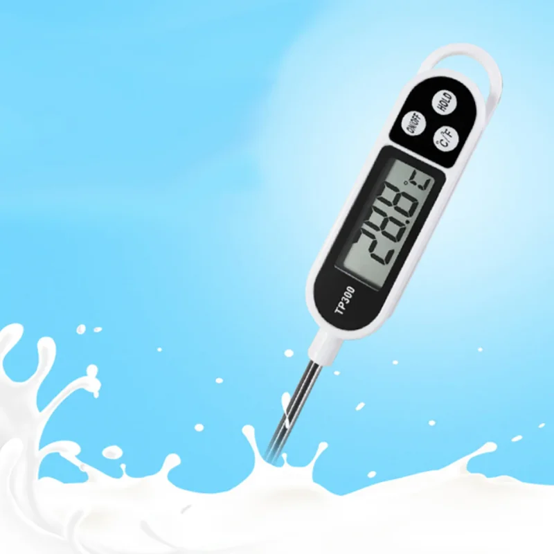 Food Thermometer Digital Real-Time Reading Meat And Beverage Thermometer With LCD Display And Probe Electronic Kitchen Thermomet