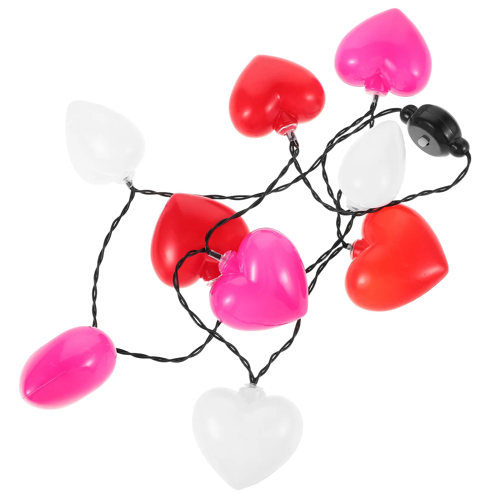 

Светодиодная гирлянда-сердце: теплый мерцающий свет для декора на День святого Валентина, День рождения, Рождество, для использования в помещении и на улице