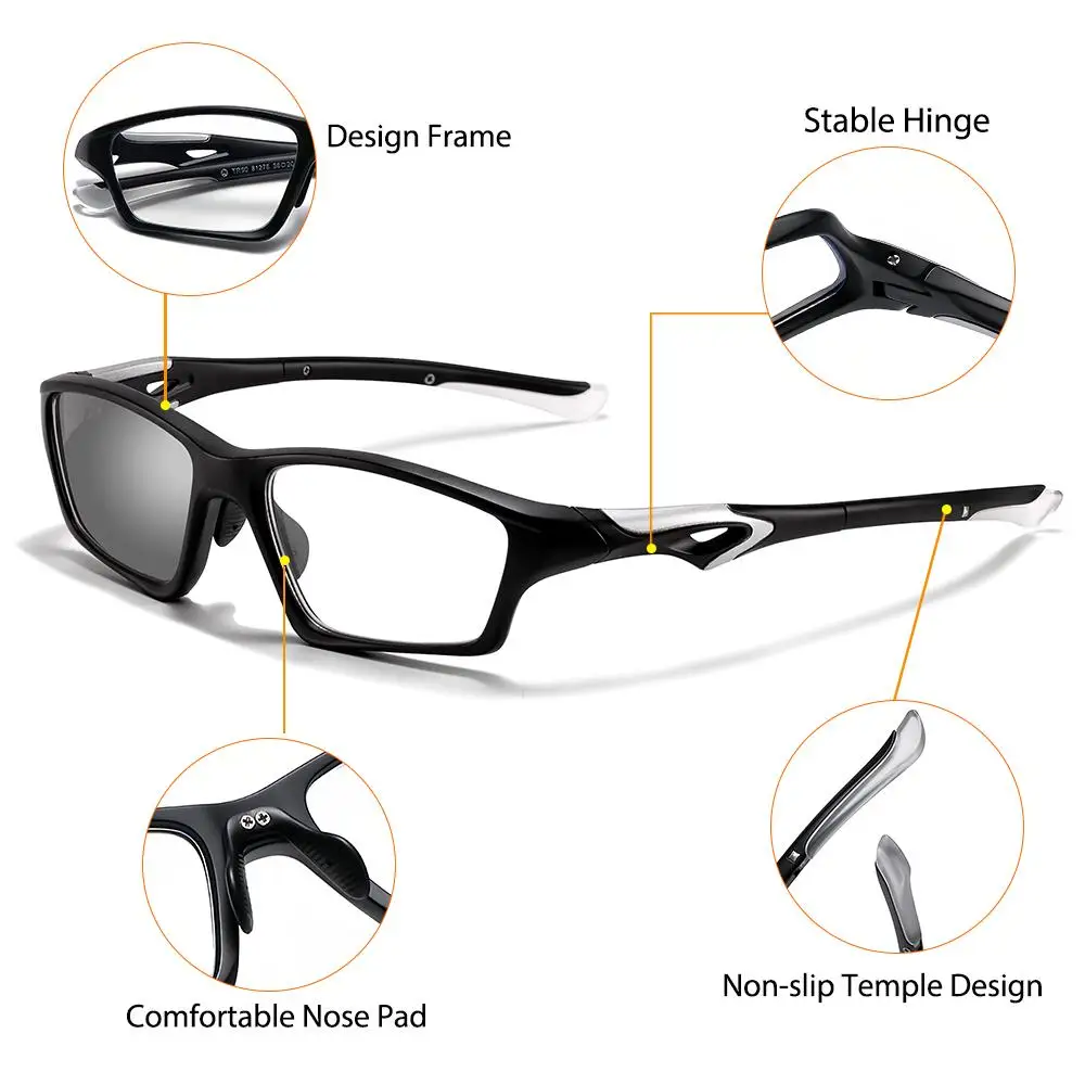 CATERSIDE Modische Anti-Blaulicht-Photochrome Lesebrille für Damen und Herren, Optische Brille für Outdoor-Aktivitäten und Radfahren – Detail 5