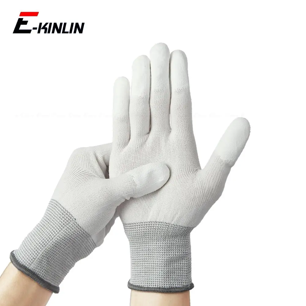 Open Tools PU Coated Finger Anti Static Skid ESD Working Gloves Electronic Screen Teardown Disassembly Mobile Phone For iPhone