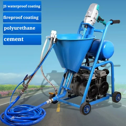 Putty Powder Cement Slurry Waterproof Coating Polymer Polyurethane Fireproof Coating Cement-based Spraying Machine