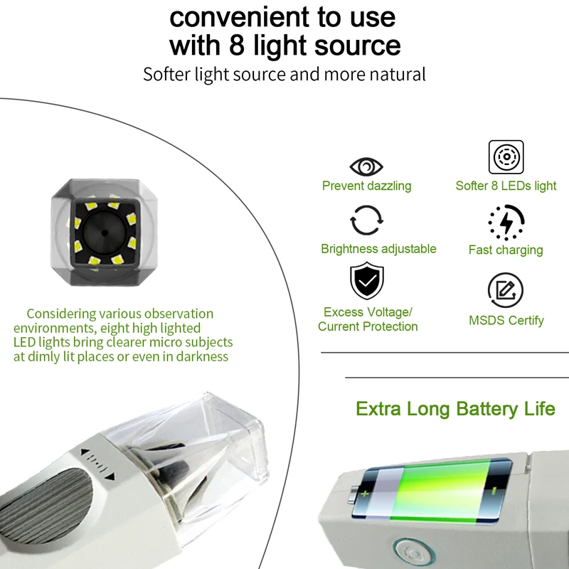 مجهر رقمي HD 1080P LED USB واي فاي مجهر الهاتف المحمول كاميرا المجهر للهواتف الذكية PCB أدوات التفتيش