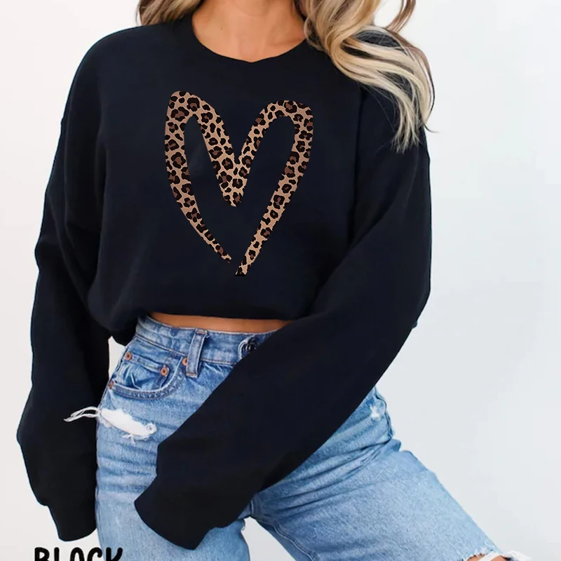 

Y2k Hoodies Trendy Womens Sweatshirts Pullover Long Sleeve Hoodie Tops Fall Fashion Fun Love Leopard Clothes Clothing Female