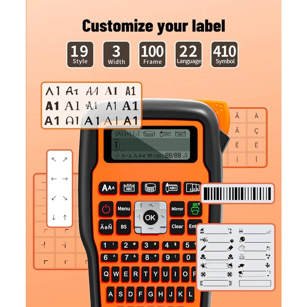 Imagem -04 - Pro Handheld Label Maker Fita de Etiqueta Label Maker Rotulagem Industrial Jobs Compatível para Brother Tze231 E1000