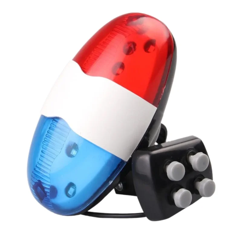 AliExpress NONE Bicycle Light Bell Alarm Siren with 6 LED & 4 Loud Sounds Electronic Horn Handlebar Warning Lamp for Bike Safety
